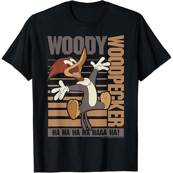 Amazon.com: Woody Woodpecker Emotions Vintage Panel Poster T-Shirt